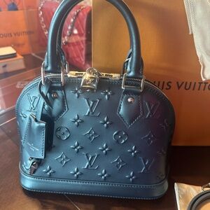 Louis Vuitton LIMITED EDITION Alma BB Metallic Blue M21486 EXCELLENT CONDITION!!